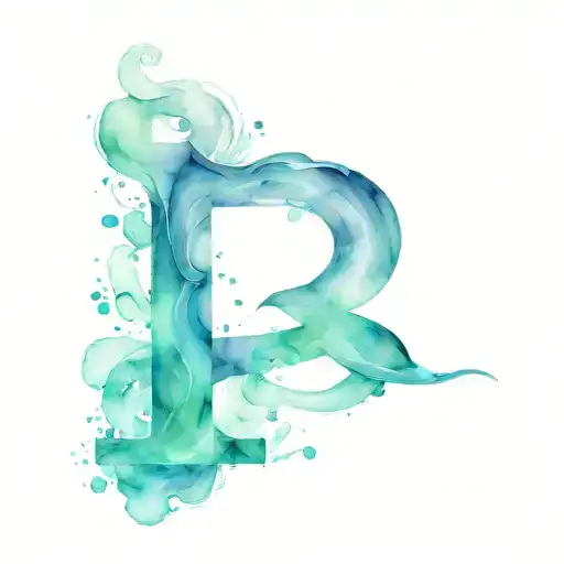 Thin Letter B 3D Representation