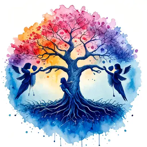 Tree Of Life With 2 Angels