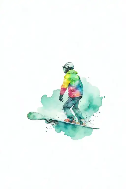 Snowboard And Ocean Combination Earth With Land Rover