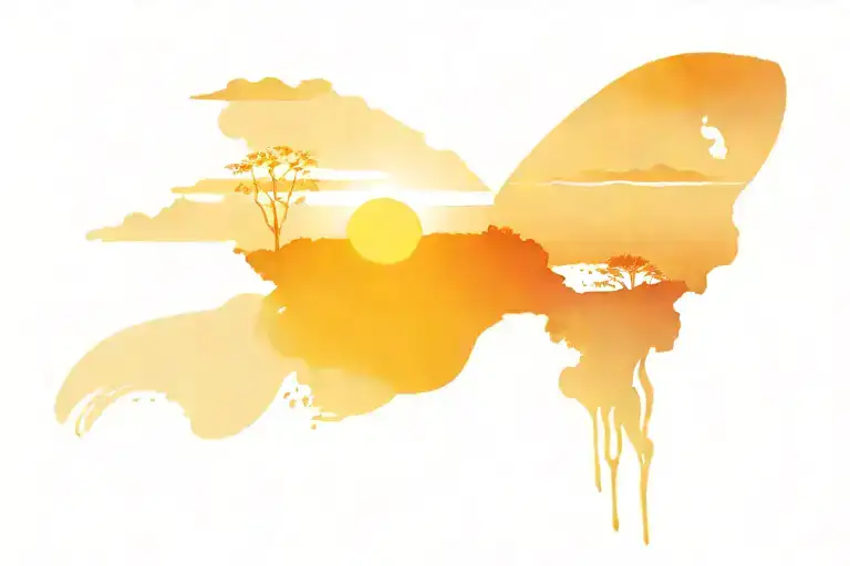 Sunset In The Background