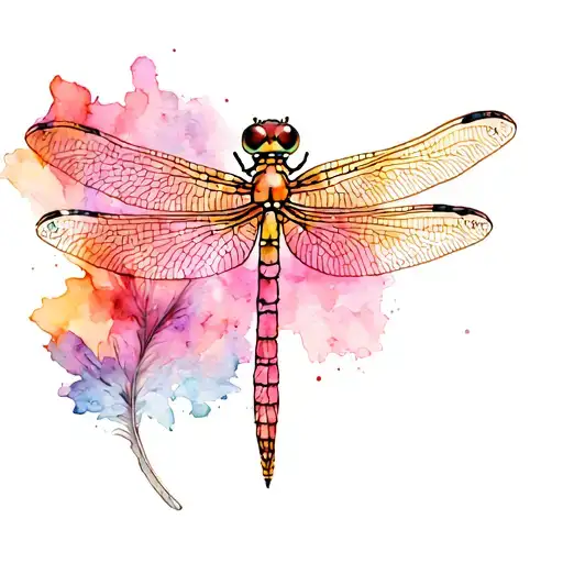 Dragonfly And Feather