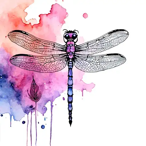 Dragonfly And Feather