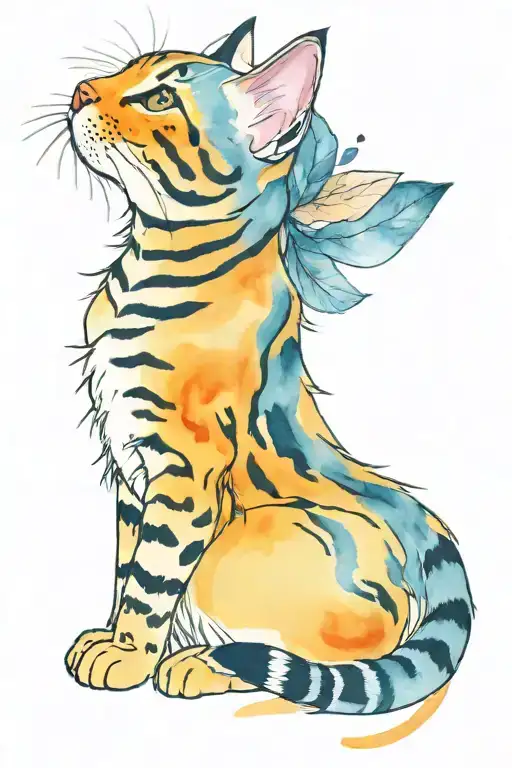 Bengal Cat From Above