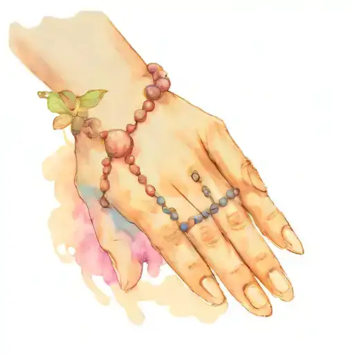 Pray Hands With Rosary