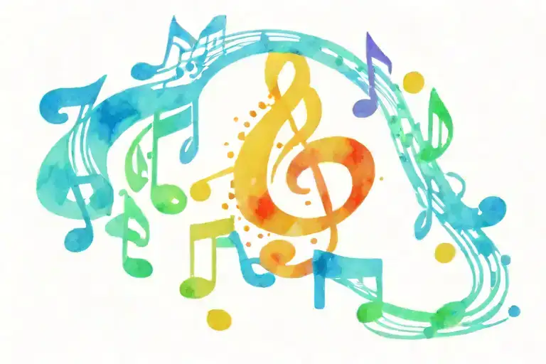 Music Notes Floating