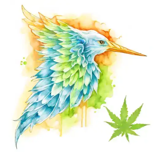 Marijuana And Angel Wing
