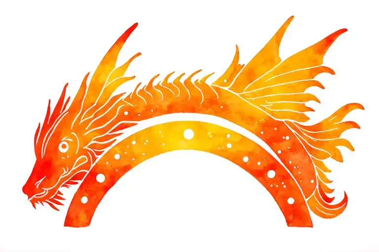 Simple Steering Wheel Dragon With Fish Constellations