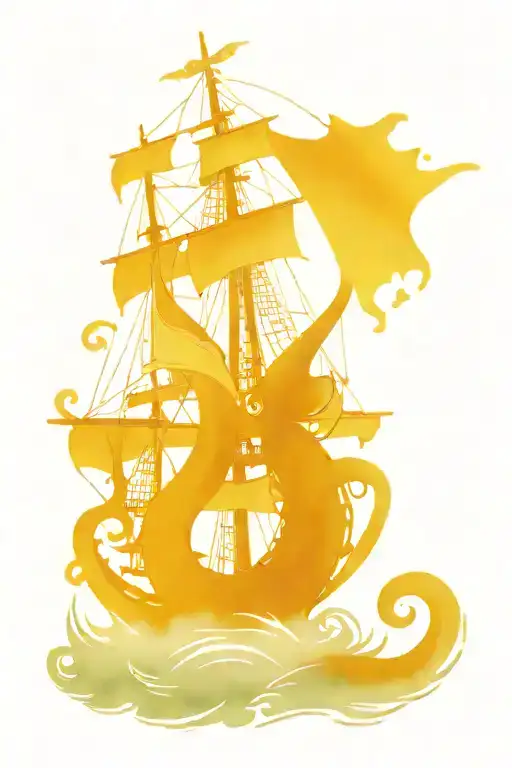 Kraken Holding A Ship Down