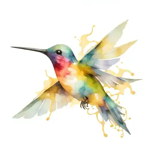 Kintsugi Humming Bird Flying