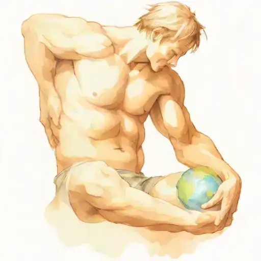 Atlas Holds Earth On His Back