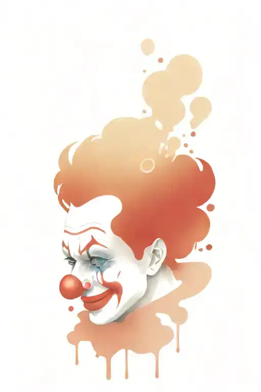 Clown Drowning In A Lake