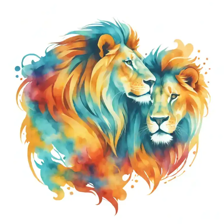 2 Headed Lion In Love You