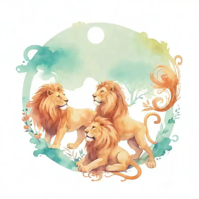 2 Lions Making Love Letter Written