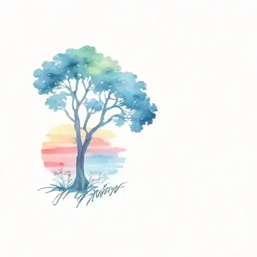 Memorial Mom Trees Sunrise