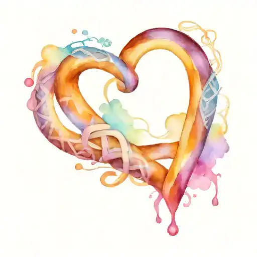 Pretzel Love Heart Shape