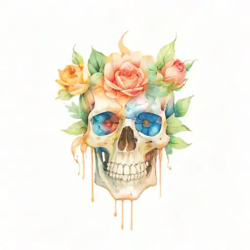 Flowers Skull Surrounded