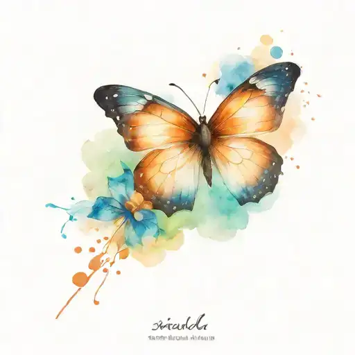 Small Butterfly Pretty Tattoo For Arm