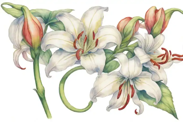 Chilli Pepper White Lily