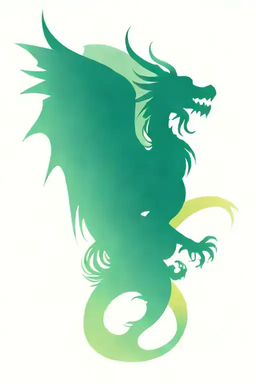 Chinese Dragon With Flying Angel Wings