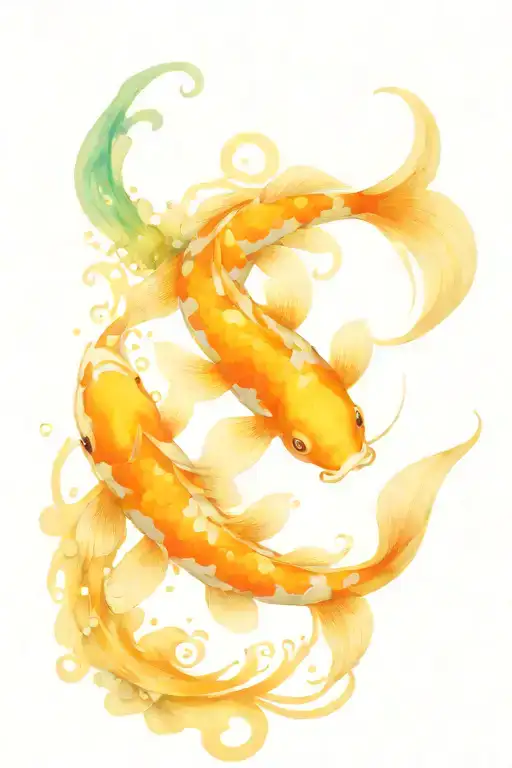 Koi Fish Swimming Gracefully