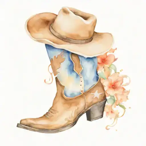 Cowboy Hat And Boot Stepping