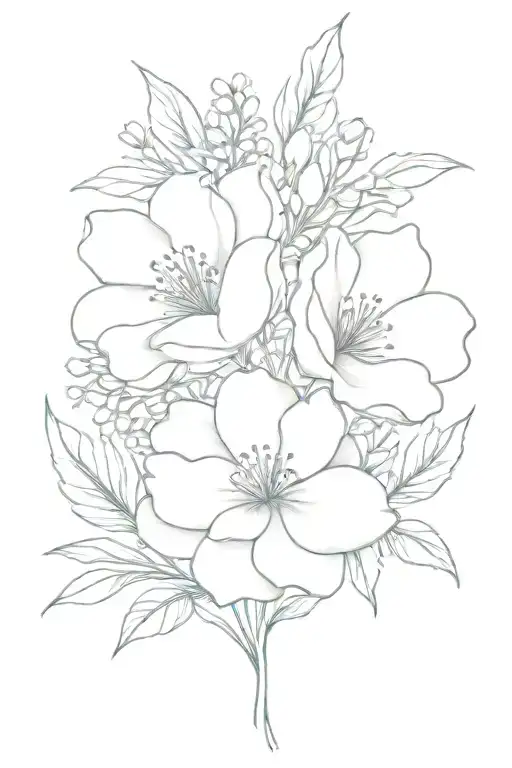 Mom And Son May And July Birth Flower Bouquet