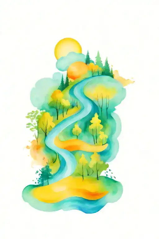 Curvy Road Sun Shining