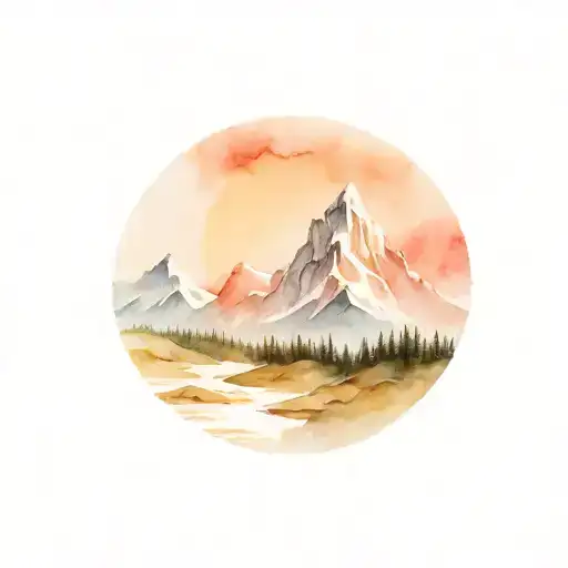 Snow Mountain With Sunshine Comes