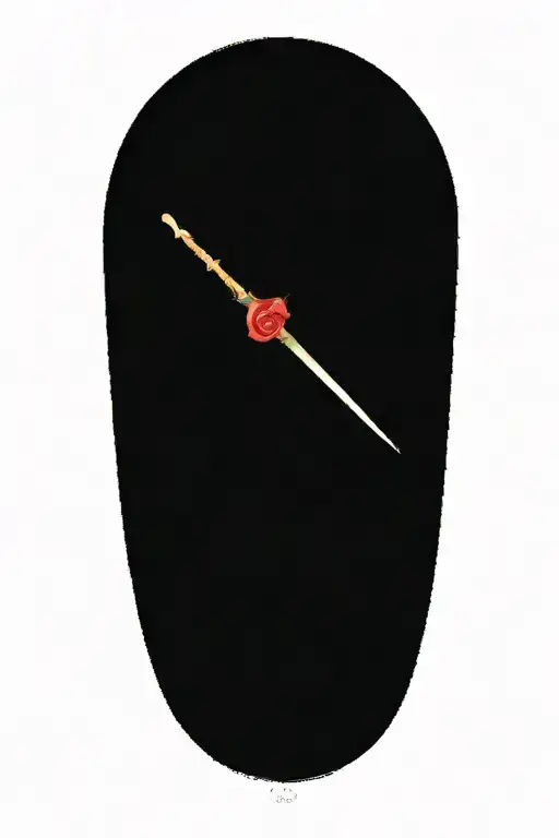 Rose Wrapped Around Sword