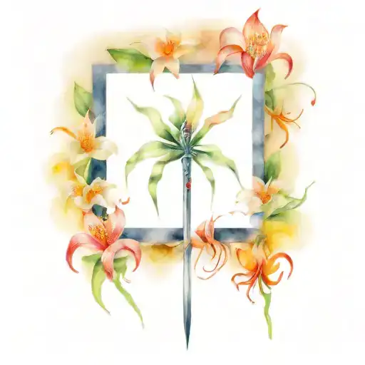 Sword And Spider Lily Flower