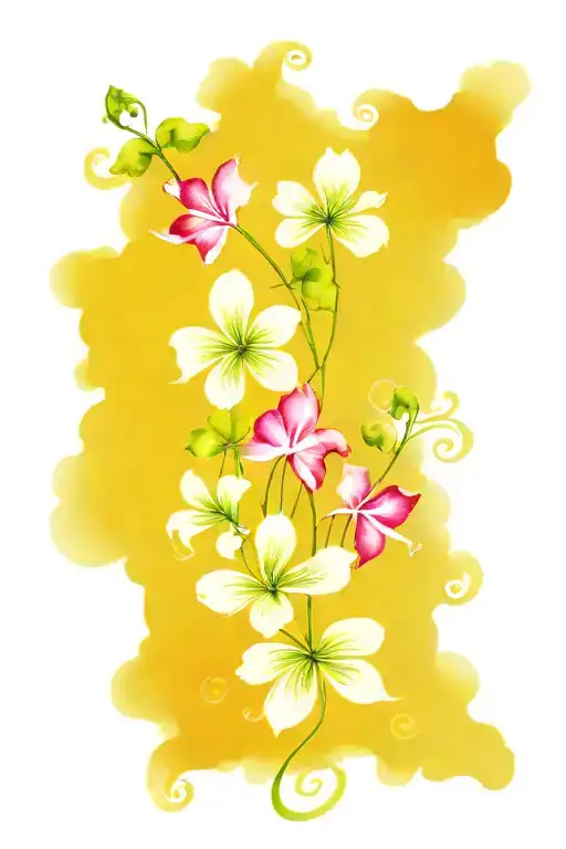 Bella Rosella Fuschia With Irish Shamrocks Each Side And Swirls