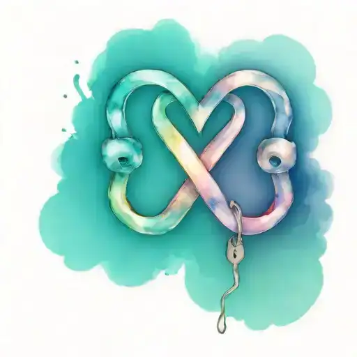 Infinity Symbol With Heart Shaped Lock