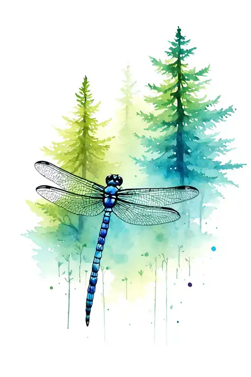 Forest With A Dragonfly