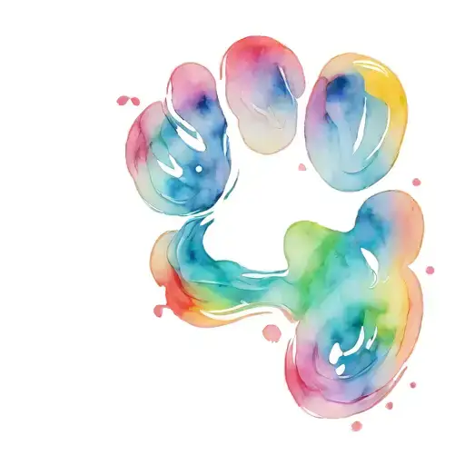 Dog Paw Rainbow Extract