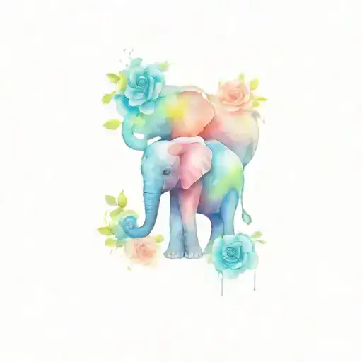 Elephant Roses Cross