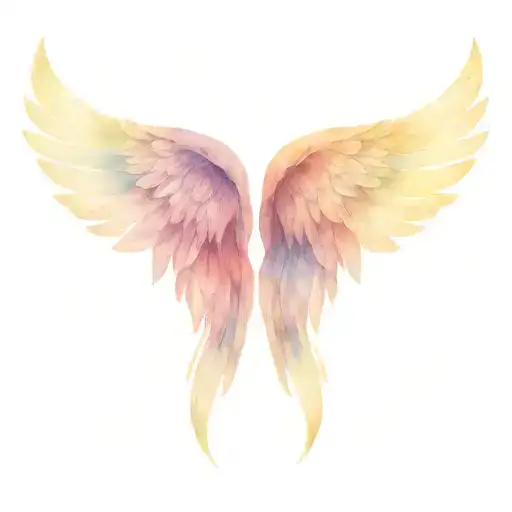 Angel Wings With Let Them Wrighting