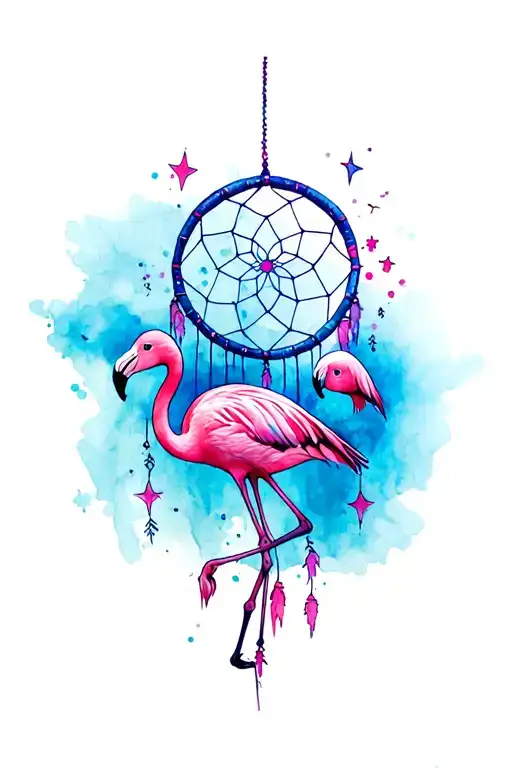 Flamingo Dreamcatcher Stars