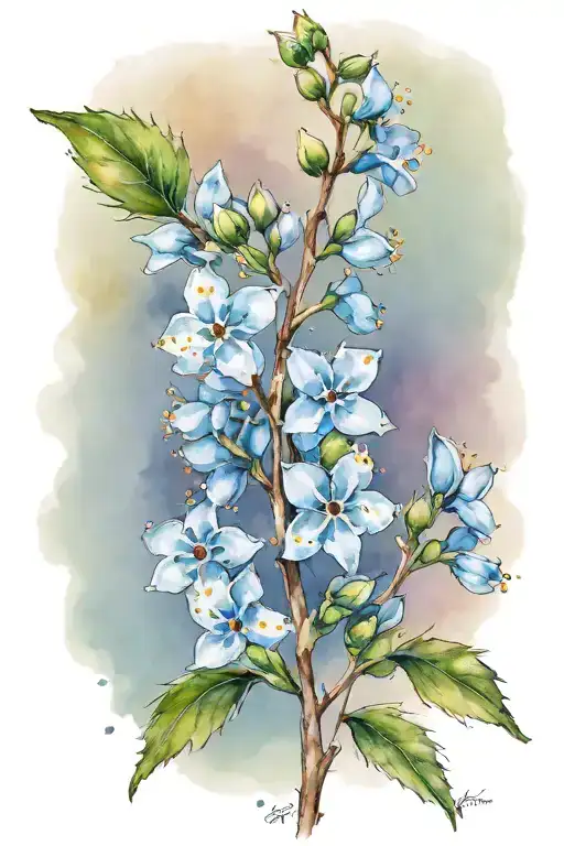 Forget Me Not Flower Stem