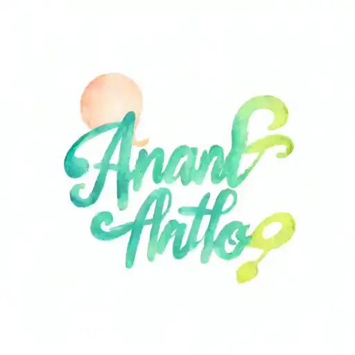 Lettering Tattoo With The Words Anandi