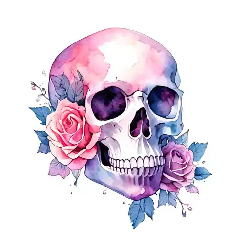 Skull With Roses