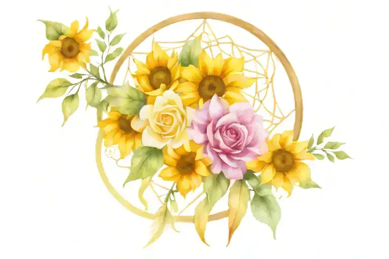 Dream Catcher Sunflowers Roses Phoenix Aquarius