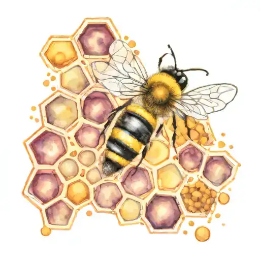 Zentangle Bee Honey Comb