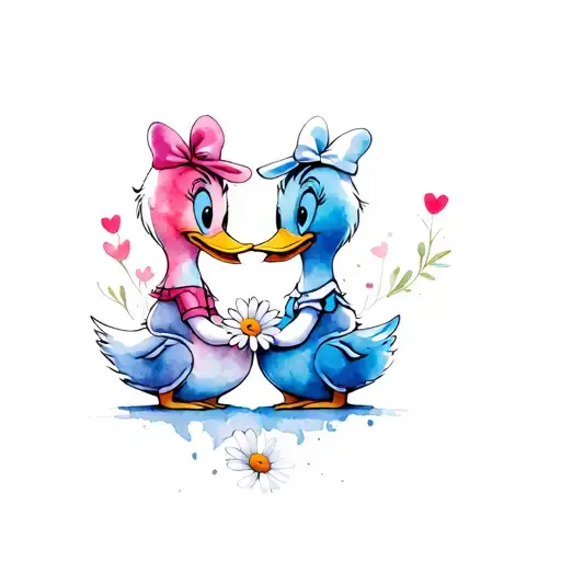 Daisy Duck Couple Love