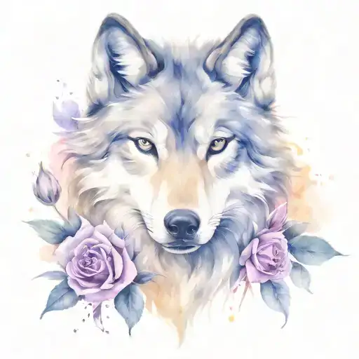 Wolf Blended By Roses