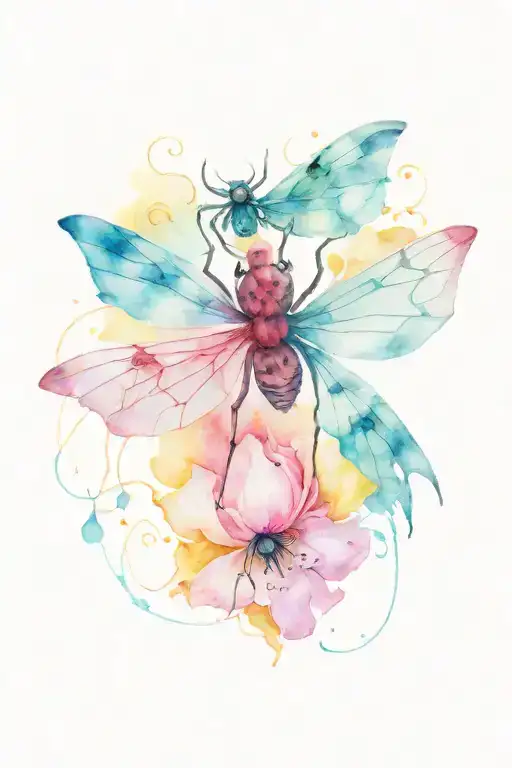 Spider And Butter Fly