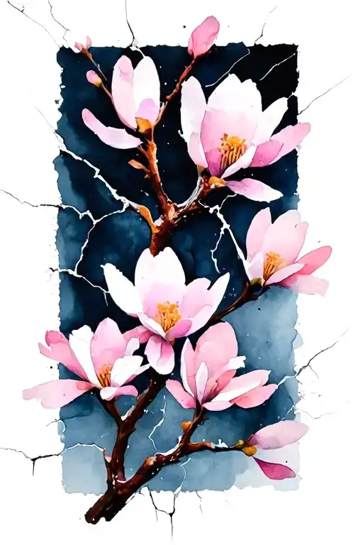 Layer Over Long Pottery Cracks On Top Of The Image As White