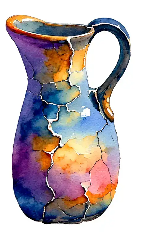 Overlay Long Pottery Cracks On Top Of The Image As White Not Editing The Original Image