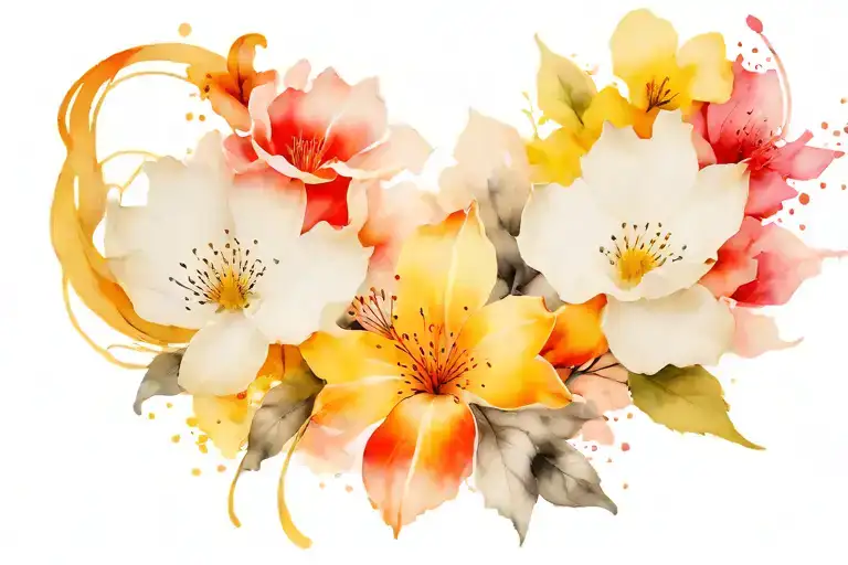 Black And White Flowers With Splashes Of Colour Wrist Wrap