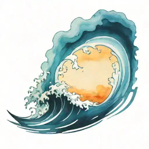 Black And Blue Sea Wave