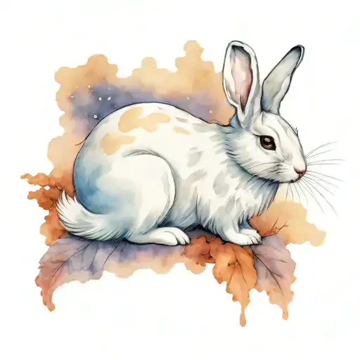 Netherlands Dwarf Rabbit Looking At The Moon